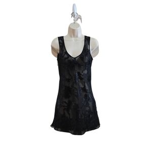 Victoria's Secret Gold Lable Vintage Black Lingerie Lace Dress Small 90s Y2K